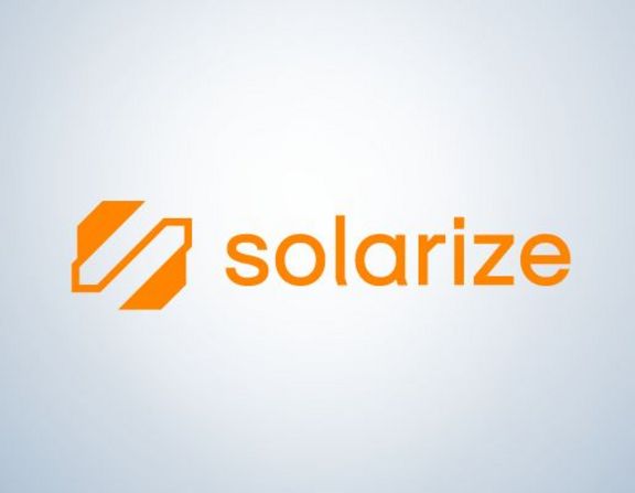 Solarize Logo auf grauem Hintergrund