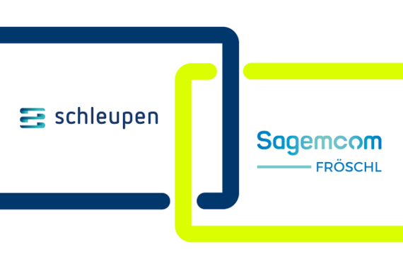 Die Logos von Schleupen und Sagemcom Fröschl symbolisieren die neue Partnerschaft bei der Software für die Gateway Administration
