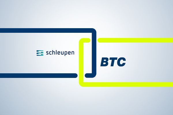 Logos der BTC AG und der Schleupen SE symbolisieren neue Kooperation
