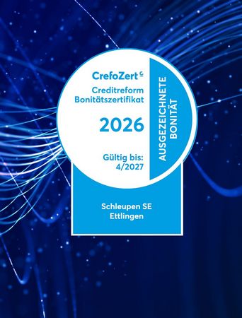 Das Crefozert Bonitätszertifikat bescheinigt eine ausgezeichnete Bonität, ein tadelloses geschäftliches Verhalten und eine positive Prognose für die Zukunft.