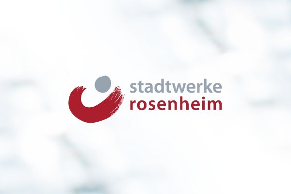 Logo der Stadtwerke Rosenheim, die mit der Softwareplattform Schleupen.CS abrechnen